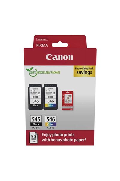 Canon pg-545bk+cl-546 2'li paket (kağıt hediyeli) (Orjinal)