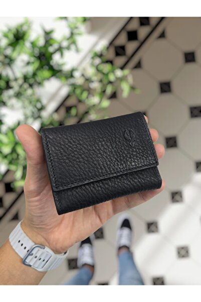 Visso leather VİSSO 660 NIRVANA GENUINE LEATHER ACCORDION BLACK LEATHER CREDIT CARD HOLD MEN WOMEN LEATHER WALLET BAG