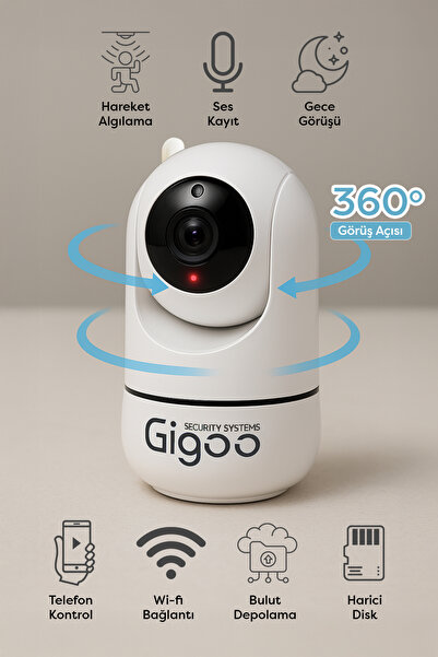 Gigoo 1080P Wifi Kamera Kablosuz IP Kamera Bebek Kamerası