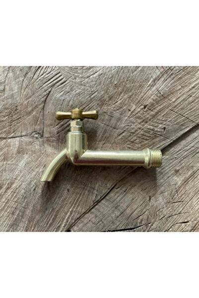 Ctn ÇTN 1/2 PASLANMAZ SARI BAHÇE MUSLUĞU UZUN BAHÇE MUSLUK 20MM 1 ADET