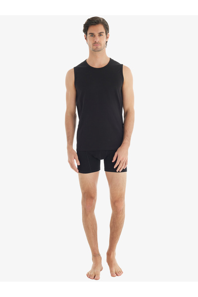 Blackspade تيشيرت رجالي - بدون أكمام قطن تندر 9234 - أسود