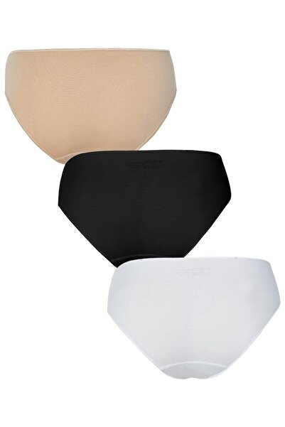 Blackspade Γυναικεία εσώρουχα Essential 1574 Slip 3 Pack Λευκό-Μαύρο