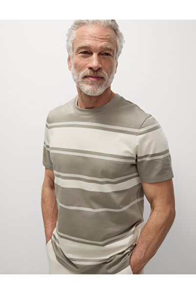 Marks & Spencer %100 Pamuklu Çizgili T-Shirt