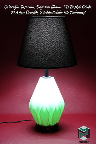 PAYİDAR MODEL Payidar Modern Design Black Hat Lampshade White Body