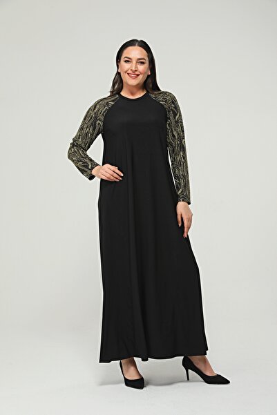 Asees Medium Size Sleeve Patterned Sandy Dress