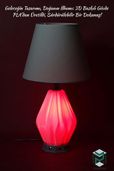 PAYİDAR MODEL Payidar Modern Design Gray Hat Lampshade White Body