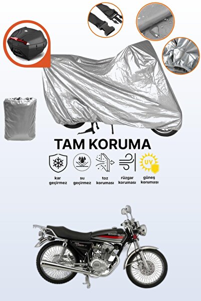 dokaca Gray Rear Bag Compatible Mondial 175 Masti X Compatible Motorcycle Cov...