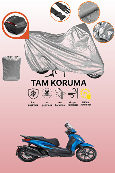 dokaca حقيبة خلفية رمادية متوافقة مع بياجيو بيفرلي إس 400، غطاء واقي للدراجة ...