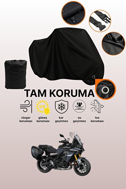 dokaca Black Lock Compatible Yamaha Tracer 9 Gt+ Compatible Motorcycle Tarpau...