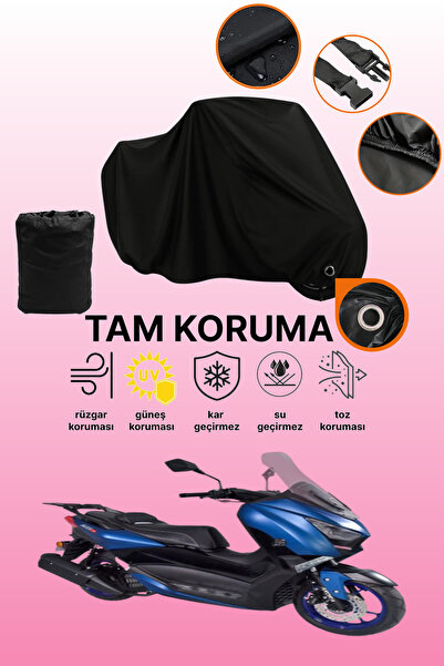 dokaca Black Lock Compatible Arora Max Pro Compatible Motorcycle Tarpaulin, P...