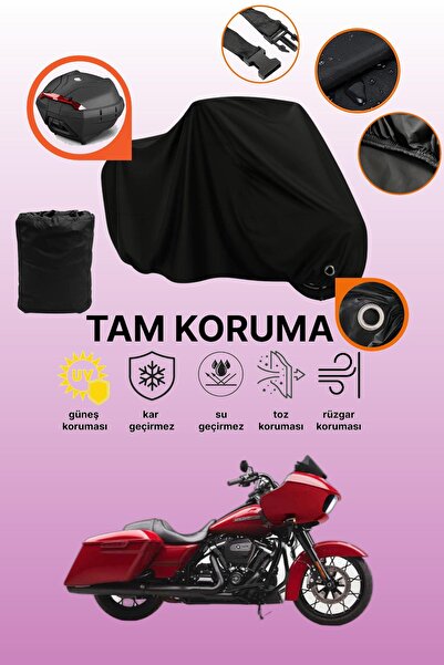 dokaca حقيبة خلفية سوداء متوافقة مع هارلي ديفيدسون رود جلايد، متوافقة مع مارك...