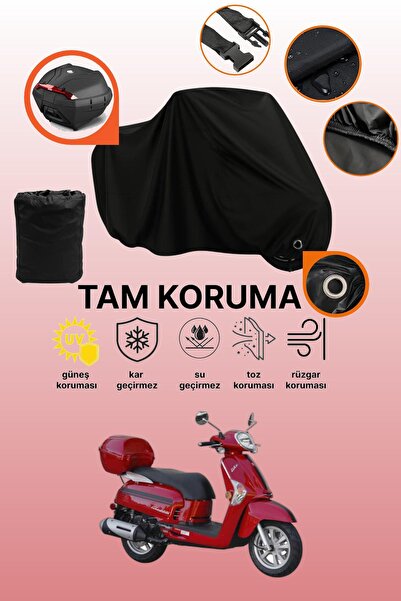dokaca غطاء دراجة نارية متوافق مع Kymco Like 200i، غطاء واقي أسود متوافق مع ا...