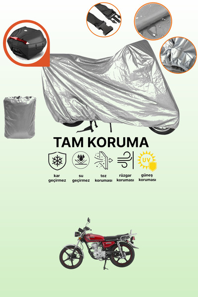 dokaca Gray Rear Bag Compatible Mondial 50 Uag Compatible Motorcycle Cover, P...