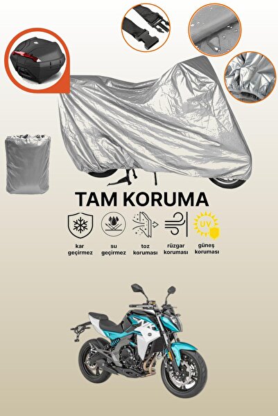 dokaca حقيبة خلفية رمادية متوافقة مع CFmoto 400NK، غطاء واقي للدراجة النارية