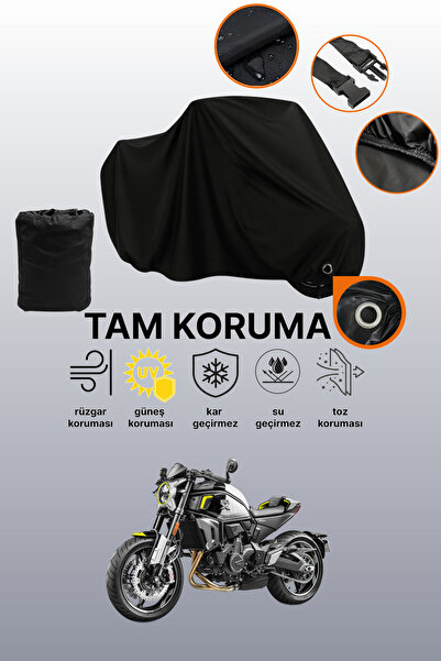 dokaca غطاء دراجة نارية متوافق مع CFmoto 700CL-X Sport، غطاء واقي أسود اللون