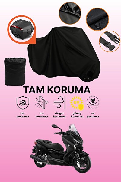 dokaca Siyah Arka Çanta Uyumlu Yamaha X-Max 250 Iron Max ABS Uyumlu Motosikle...