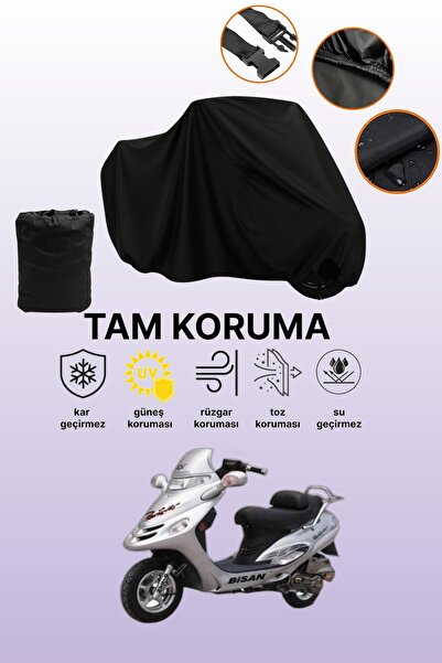 dokaca Black Bisan Pacific 125 Compatible Motorcycle Cover, Protective Cover,...