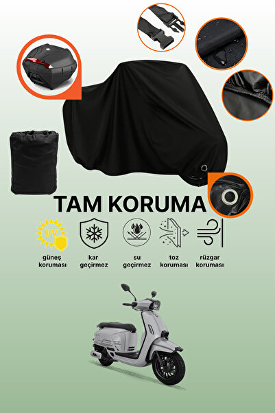 dokaca Black Lock and Tail Bag Compatible Rks Sc 150Re Compatible Motorcycle ...