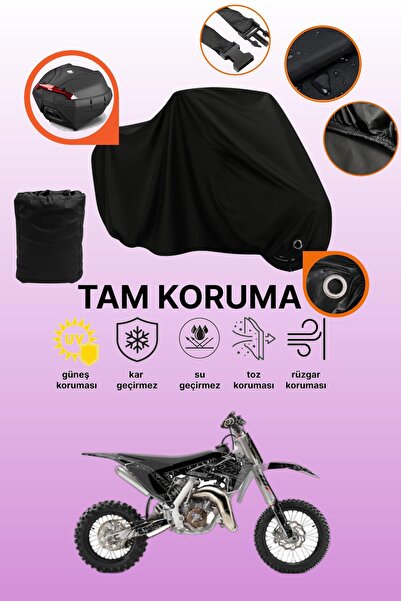 dokaca Black Lock and Tail Bag Compatible Husqvarna Tc 65 Compatible Motorcyc...