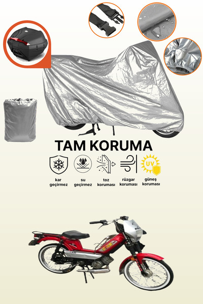dokaca Gray Rear Bag Compatible with Bisan Star Compatible Motorcycle Cover, ...