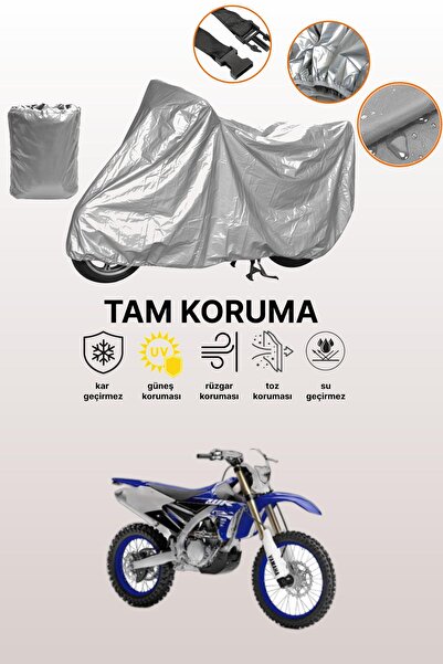 dokaca غطاء دراجة نارية متوافق مع ياماها WR 450 F باللون الرمادي، غطاء واقي، ...