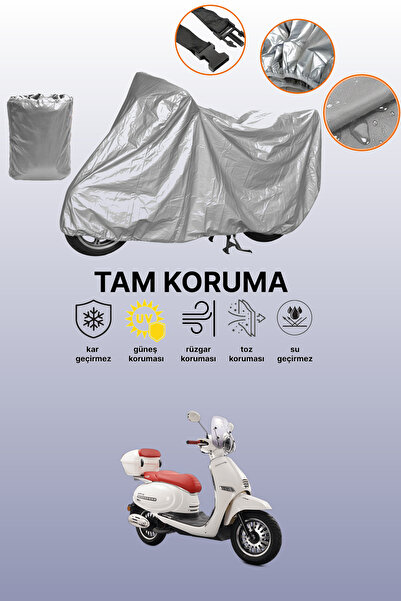 dokaca غطاء دراجة نارية رمادي اللون متوافق مع كوبا بريليانت 125 برو، غطاء واق...