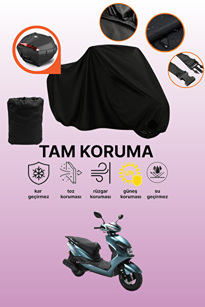 dokaca قماش دراجة نارية متوافق مع Kuba Space 50 متوافق مع حقيبة الخلفية السوداء