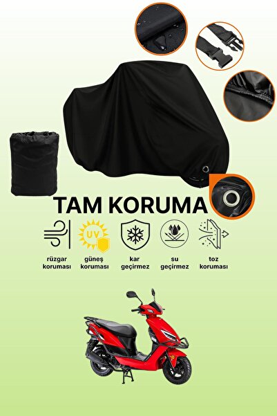 dokaca غطاء دراجة نارية متوافق مع Black Lock متوافق مع Kanuni Nev 50، غطاء واقي