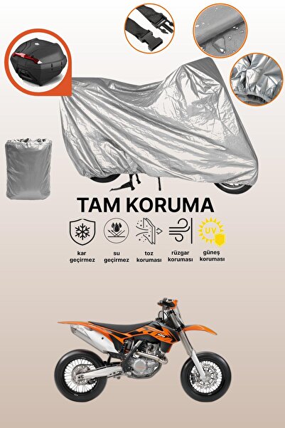 dokaca حقيبة خلفية رمادية متوافقة مع KTM 450 SMR، غطاء واقي للدراجة النارية