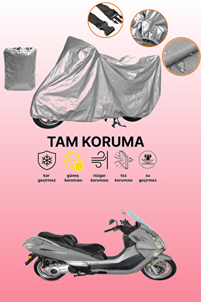 dokaca Gray Cfmoto Jet Max Compatible Motorcycle Tarpaulin, Protective Cover,...