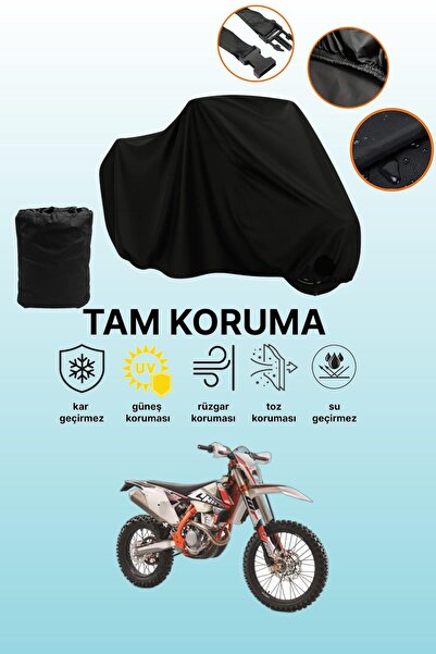 dokaca حقيبة خلفية سوداء وقفل غير متوافقة مع KTM 350 EXC-F Six Days، قماش درا...