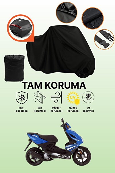 dokaca حقيبة خلفية سوداء متوافقة مع ياماها ايروكس 100، غطاء دراجة نارية متواف...