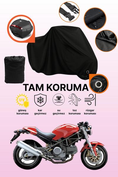 dokaca Black Lock and Tail Bag Compatible Ducati Monster 620Ie Compatible Mot...