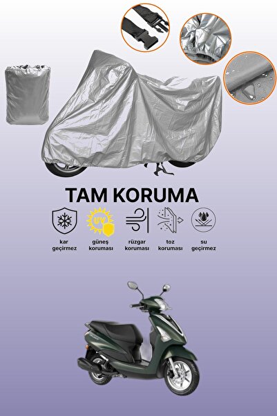 dokaca غطاء دراجة نارية رمادي متوافق مع ياماها ديلايت، غطاء واقي، غطاء للمحرك