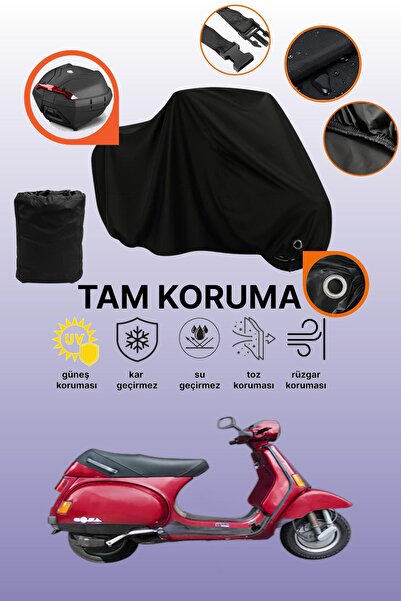 dokaca غطاء دراجة نارية متوافق مع Piaggio Vespa Cosa، غطاء واقي أسود متوافق م...