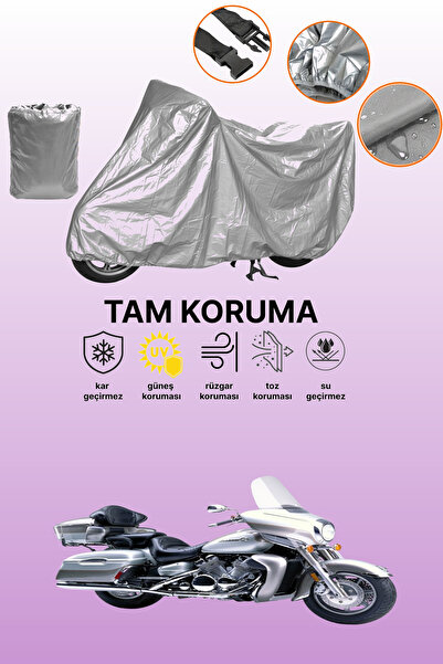 dokaca غطاء دراجة نارية رمادي متوافق مع ياماها فينتشر رويال، غطاء واقي، غطاء للمحرك