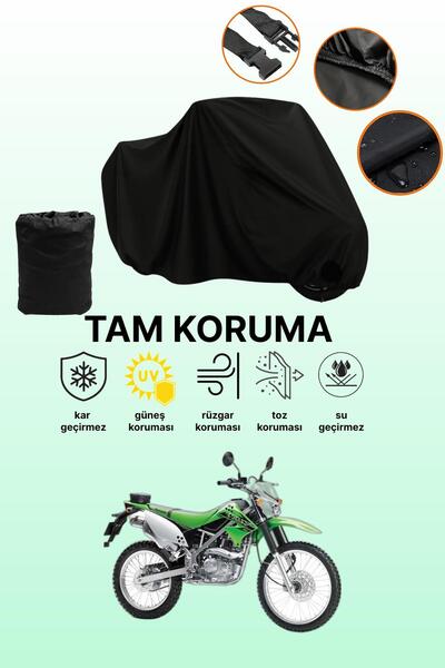 dokaca Black Kawasaki Klx 150 L Compatible Motorcycle Cover, Protective Cover...