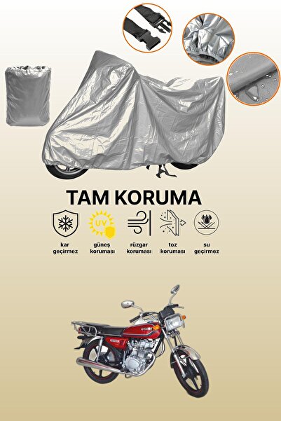 dokaca Gray Kuba Cg 100/Km125-6 Compatible Motorcycle Tarpaulin, Protective C...