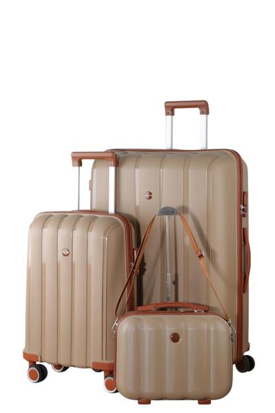 MÇS Mçs Polipropilen 3'lü Valiz Seti Büyük & Kabin & Makyaj V305