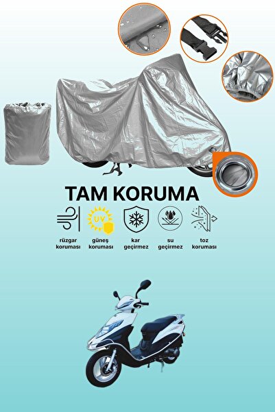 dokaca Gray Lock Compatible Apachi Central Compatible Motorcycle Tarpaulin, P...