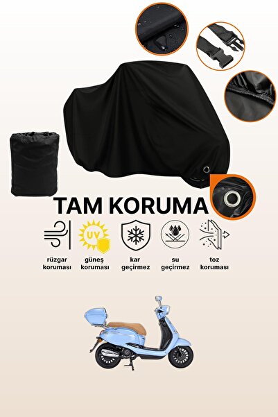 dokaca Black Lock Compatible Kanuni Visal 125 Compatible Motorcycle Tarpaulin...