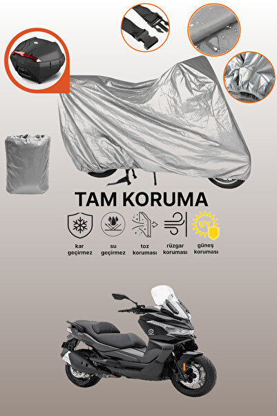 dokaca Gray Rear Bag Compatible Voge Sr4 Maxi 350 Compatible Motorcycle Tarpa...