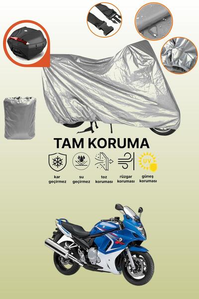 dokaca حقيبة خلفية رمادية متوافقة مع سوزوكي GSX 650 F، غطاء محرك متوافق، غطاء...