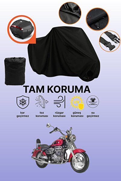dokaca Kanuni Caracal 200 Compatible Motorcycle Tarpaulin Compatible with Bla...