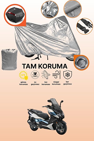 dokaca Gray Lock and Rear Bag Compatible Arora Chinf 318 Compatible Motorcycl...