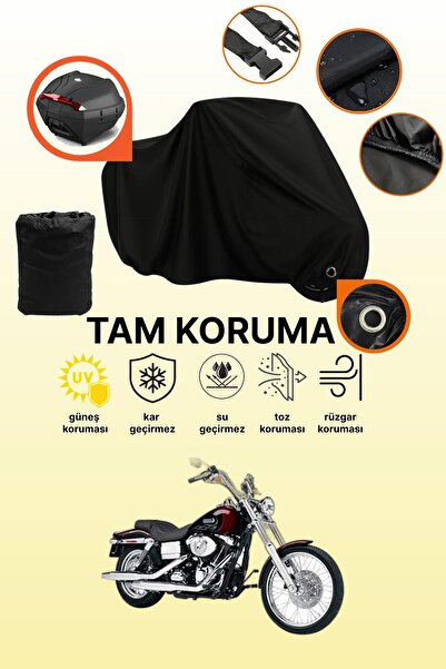 dokaca حقيبة خلفية وقفل أسود متوافقة مع دراجة هارلي ديفيدسون داينا وايد جلايد...