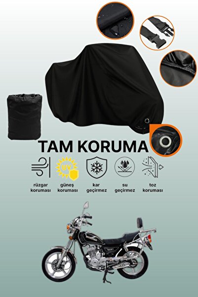dokaca Mondial 150 Kt Compatible Motorcycle Tarpaulin Compatible with Black Lock