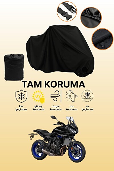 dokaca غطاء محرك ياماها تريسر 700 الأسود المتوافق، غطاء واقي، غطاء للدراجات ا...