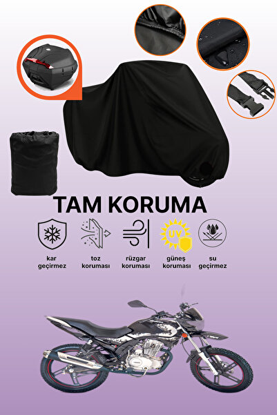 dokaca حقيبة خلفية سوداء متوافقة مع فالكون ووندر 150، غطاء واقي للدراجات النارية