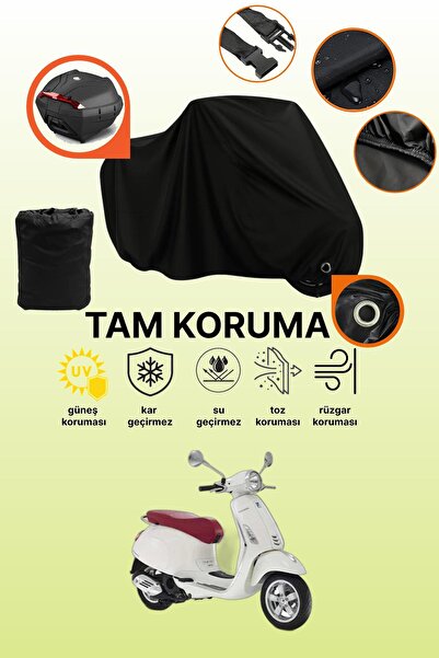 dokaca غطاء حماية أسود متوافق مع دراجة فيسبا بريمافيرا 50 تورينج